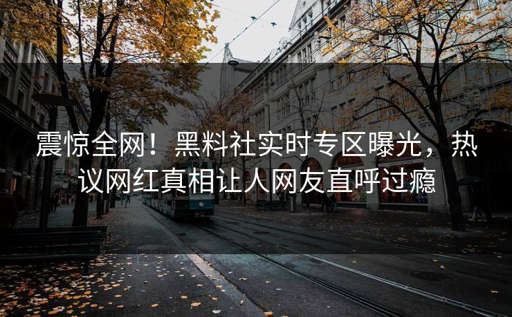 震惊全网！黑料社实时专区曝光，热议网红真相让人网友直呼过瘾